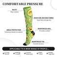 thumbnail image 3 of Lsque Green Avocado Pattern Sport Compression Socks for Men & Women 15-20 mmHg Knee High Nurse Pregnant Running Medical and Travel Athletic, 3 of 6