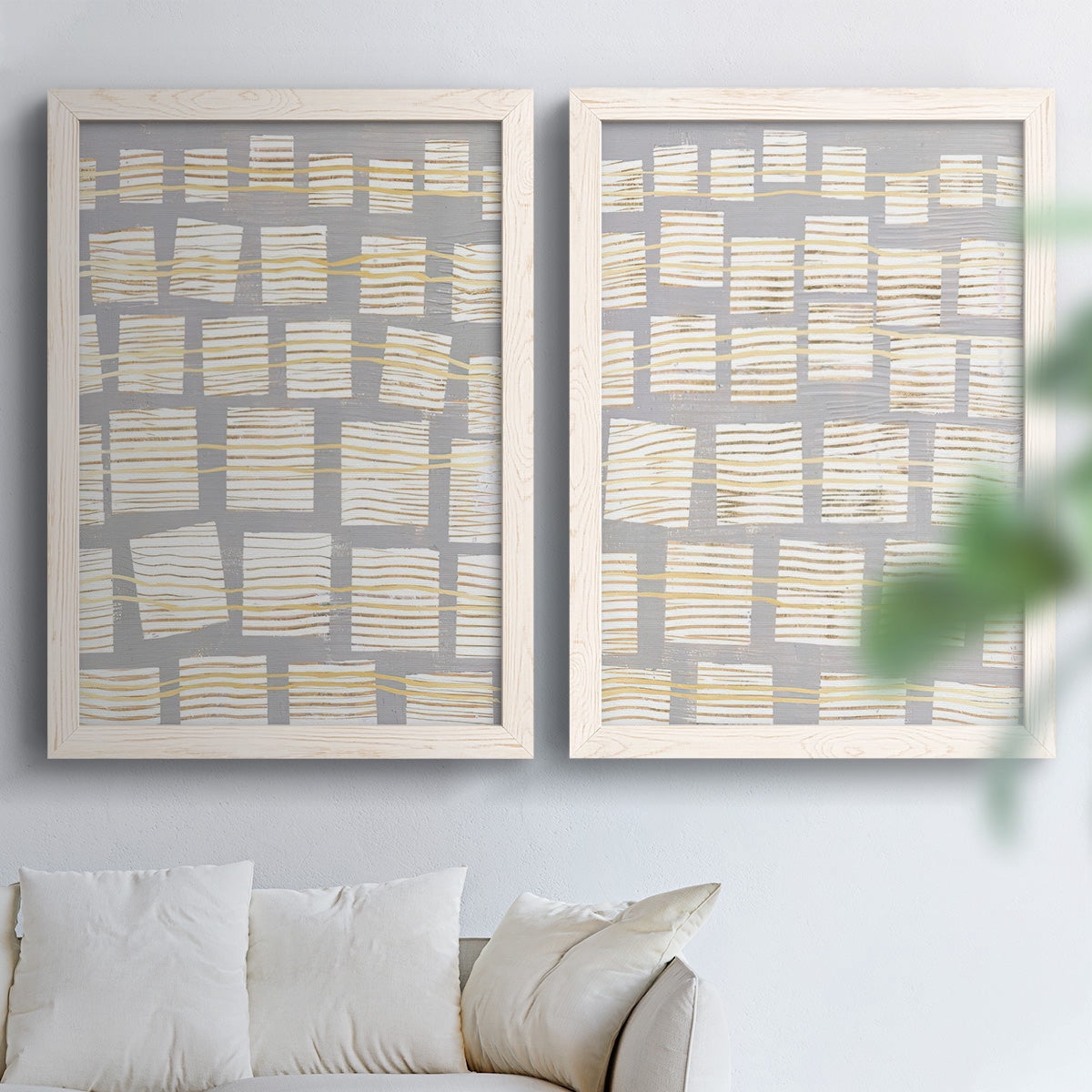 Networks I - Premium Framed Canvas 2 Piece Set - Ready to Hang