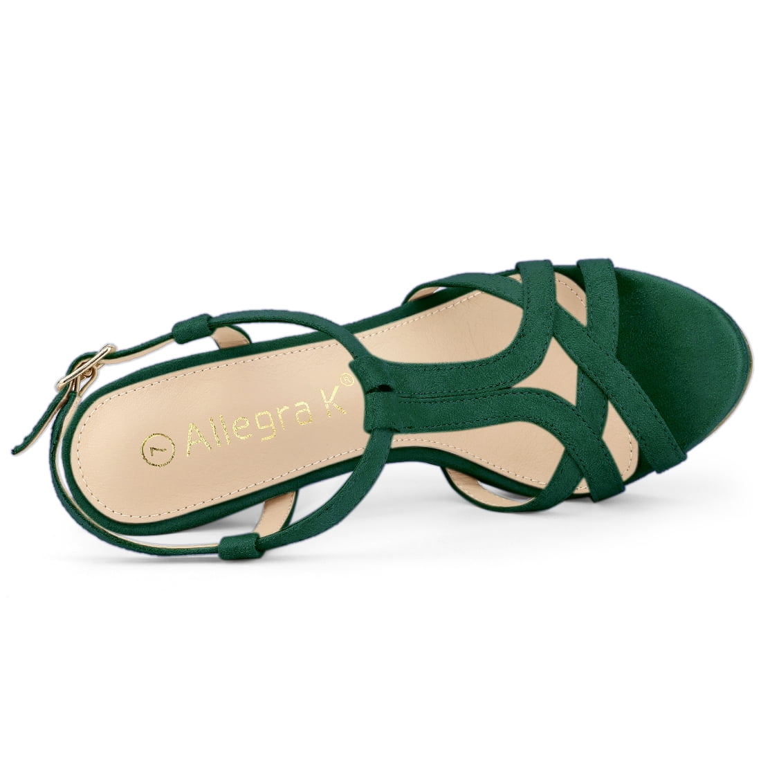 DARING DIVA Women's Slingback Stiletto Heel Sandals Emerald Green US 9/UK 7/EU 40