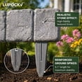 thumbnail image 6 of Imitation Stone Garden Fence, Grey Interlocking Plastic Retaining Edging Border for Landscape Decor, Flower Bed, Lawn, Yard, Path, and Grass, 6 of 9