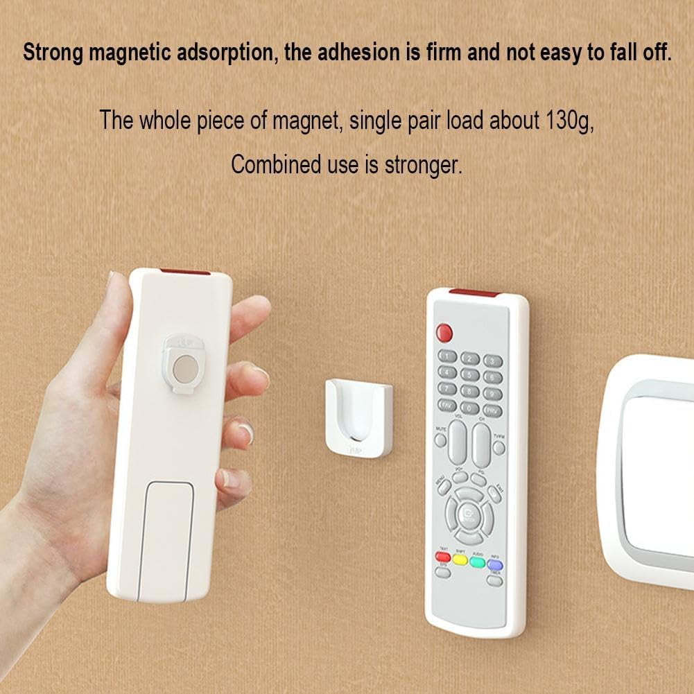 2 Pack Magnetic Remote Control Holder Wall Mount - Self Adhesive Silicone Organizer For TV Remotes
