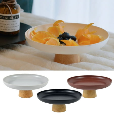 

Storage Tray Wooden Base Wear-resistant Solid Color Easy to Clean Dessert Table Tray for Desktop-leaveforme