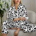 thumbnail image 5 of KLL Cute Panda Print Women's Long Sleeve Pajamas with Pants Sleepwear Loungewear 2 Set-XX-Large, 5 of 7