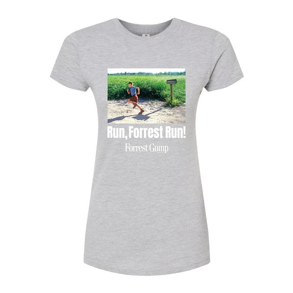 Forrest Gump - Run Forrest Run - Juniors Fitted Graphic T-Shirt