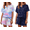 Tie Dye Rainbow/Blue Sky, variant on Ekouaer 2 Pack Womens Pajama Sets Short Sleeve Top with Shorts Soft Comfy Loungewear Sleepwear