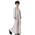 thumbnail image 4 of Tiijoy Boys Arabic Thobe Robe Traditional Loose Embroidery Long Sleeve Thobe, Sizes 6-7, 4 of 4