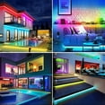 thumbnail image 2 of Beatineon 39ft Christmas LED Strip Lights, 12M Smart Neon Flex Light with Remote, 864 LEDs RGB Sync, Waterproof Connectable for Large Outdoor Holiday Decor, ETL Certified, 2 of 10