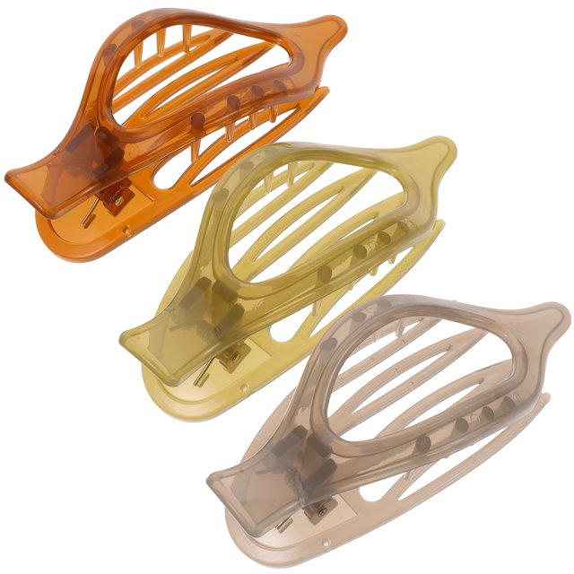 Shisuyan Barrettes pour Femmes Acrylique Métal Printemps pour Bureau École 3 Pcs