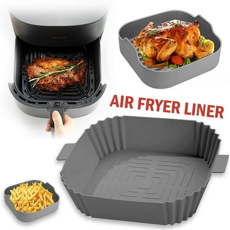 

New Air Fryer Silicone Pot Basket Liners Non-Stick Safe Oven Baking Tray Accessories