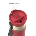 thumbnail image 3 of Contigo 24 oz SnapSeal Leak-Proof Stainless Steel Water Bottle – Keeps Drinks Hot & Cold, Reusable Straw, Spill-Proof for Bags, Carry Strap, Red/Champagne, 3 of 10