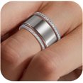 thumbnail image 1 of shiyou-2-Pack 14K Gold Plated Stacking Rings for Oura Ring Gen 4/Oura Gen 3, Cubic Zirconia Simulated Diamond Oura Ring Stack for Women, 1 of 4