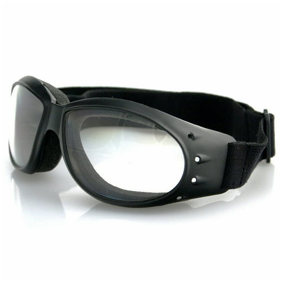 Bobster Cruiser Goggle-Style Motorcycle Sunglasses w/Clear Lens