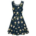 thumbnail image 5 of 2024 Dress Skate Graphic Elegant Oversized Female Summer Dresses Fashion Korean Print Floral Sleeveless Dress Daisies Blue And Yellow, 5 of 7