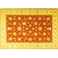 thumbnail image 1 of Ahgly Company Machine Washable Indoor Rectangle Oriental Yellow Traditional Area Rugs, 4' x 6', 1 of 4