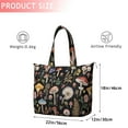 thumbnail image 4 of Red Mushroom Flower Black Pattern Travel Tote Bags for Women Carry On,Large Weekender Bags for Women Travel,Multi Functional Duffle Bag for Work,Shopping,Sports, 4 of 5