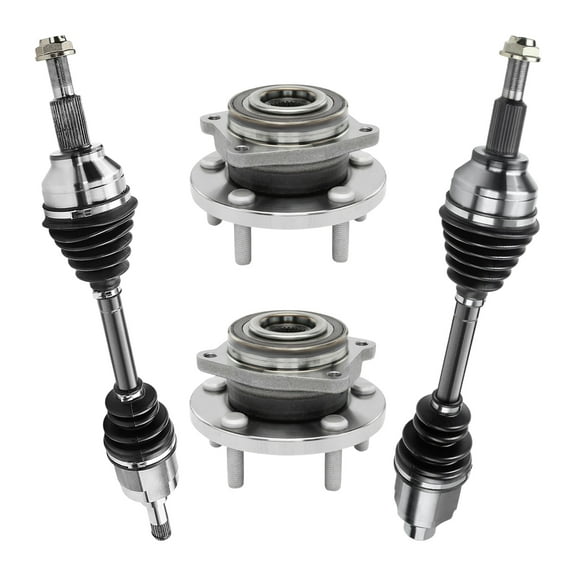 AutoShack Front CV Axle Shaft Wheel Hub Bearing Assemblies with ABS | Replacement for 2008-2014 Dodge Avenger 2007-2010 Chrysler Sebring 2012-2014 Chrysler 200 | 4-PC