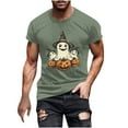 thumbnail image 2 of Blusas y camisas de manga corta y cuello redondo para hombre. Blusas/camisetas de manga corta con cuello redondo y estampado de Halloween para hombre. Blusa para hombre., 2 of 5