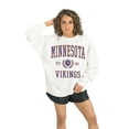 thumbnail image 2 of Women's Gameday Couture White Minnesota Vikings Timeless Triumph Premium Fleece Pullover Sweatshirt, 2 of 5