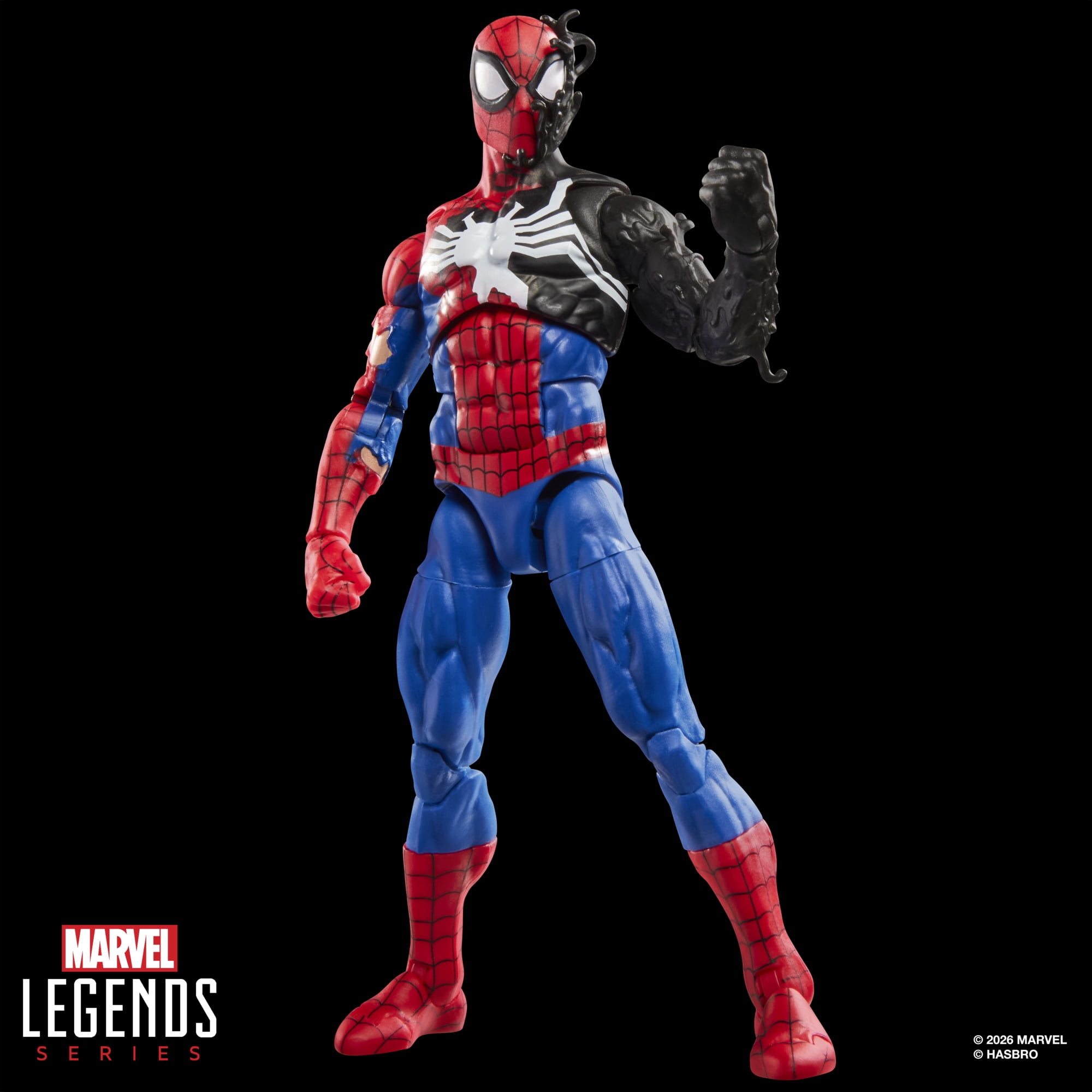 Marvel Legends Series, figurine de collection Secret Wars Spider-Man (costume d'extraterrestre) de 15 cm, inspirée des bandes dessinées Marvel