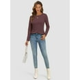 thumbnail image 4 of Long Sleeve T Shirts for Women Loose Fit, Crewneck Womens Long Sleeve Tops Casual Trendy Lightweight Basic Tee Tops, 4 of 6
