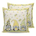 thumbnail image 7 of Outdoor Throw Pillow Cover Summer Gnomes with Lemons Waterproof Cushion Covers 2 Pack Leaves Texture on Yellow and Grid Pillow Cases Home Decoration for Patio Garden Couch Sofa, 7 of 7