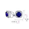 thumbnail image 4 of Bling Jewelry Womens Traditional 2CT Round CZ Solitaire Halo Clip-On Earrings GoldSilver Non-Pierced, 4 of 4