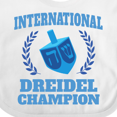 thumbnail image 4 of Inktastic Dreidel Champion Hanukkah with Blue Laurels Boys or Girls Baby Bib, 4 of 4
