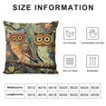 thumbnail image 5 of ARISTURING  Ink Painting Watercolor Brown Owl Birds Summer Fall Home Sofa Chair Bed Decoration Lumbar Pillowcase Decorative Throw Pillow Cover Case, 5 of 5