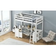 thumbnail image 5 of Kacho Twin Loft Bed, Twin Size Loft Bed with U-shaped Desk, Drawers and Storage Shelves, No Box Spring Needed, Easy Assembly, Noise Free, White, 5 of 6