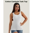 thumbnail image 3 of Women'S Plus-Size Tank Tops with Built-In Bras, Featuring Comfortable And Breathable Shaping Tops That Can Be Worn Both As Outerwear And Innerwear Wider Strap White 2XL, 3 of 8