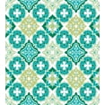thumbnail image 3 of Ambesonne Green Duvet Cover Set, Geometric Colored Tiles, Queen, Green Teal White, 3 of 6