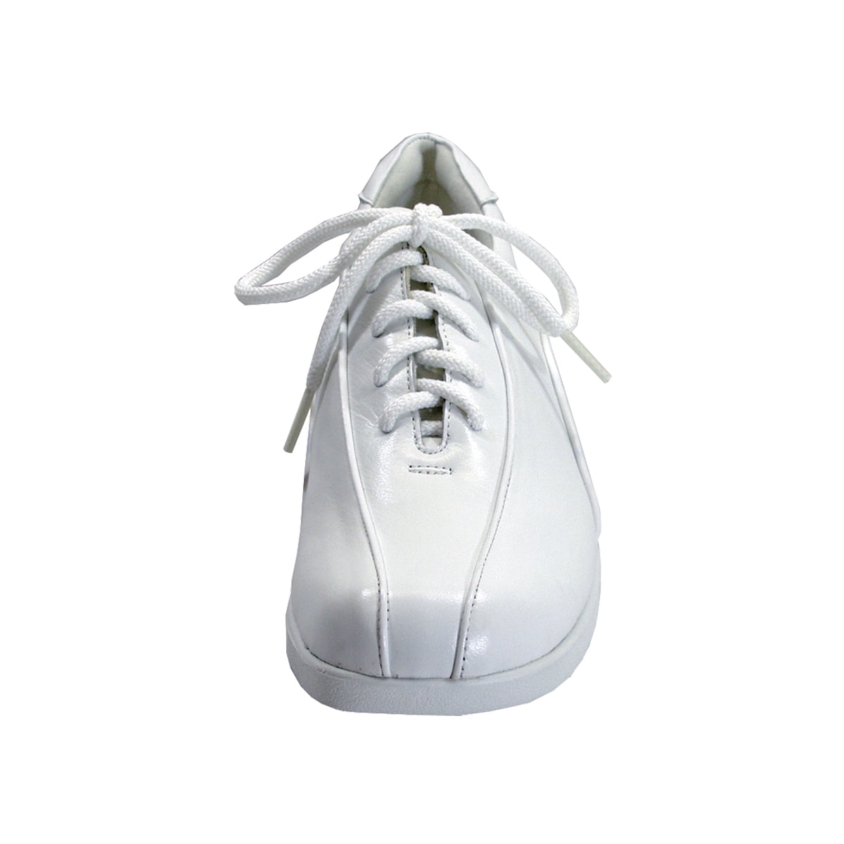 24 HOUR COMFORT Brisa Women's Wide Width Leather Lace-Up Shoes WHITE 5