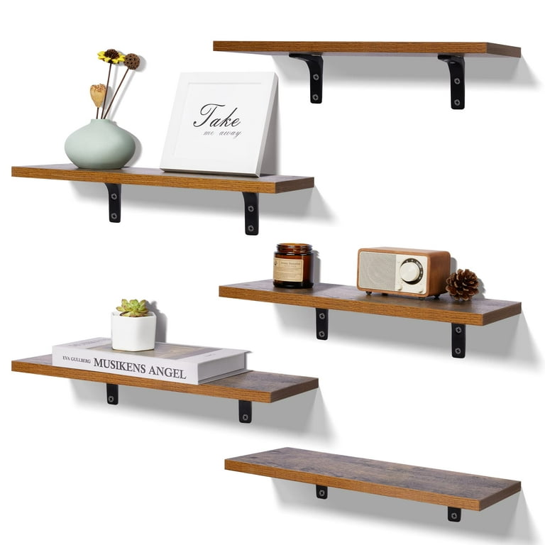 Solid Wood Floating Shelves, Floating Shelves with Bracket, Kitchen  Shelves, Bracket Shelf, Decor Shelf, Floating Shelf, Bathroom Shelves