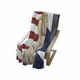 thumbnail image 4 of USA Soft Flannel Fleece Blanket, Blonde Top Model American Woman Wearing Flag Swimsuit Western 4th of July Theme Print, Cozy Plush for Indoor and Outdoor Use, 70" x 90", Multicolor, by Ambesonne, 4 of 6