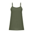 thumbnail image 5 of Ndbuld Womens 2025 Tank Tops Casual Crewneck Sleeveless T Shirts Summer Women Solid Color Round Neck Sleeveless Casual Tee Tops Tank Early Access Deals Army Green 2XL, 5 of 7