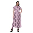 thumbnail image 1 of Moomaya Short Sleeve Kurta Summer Tunic Printed Front Slit Kurtis For Women, 1 of 5