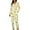 Light Yellow, variant on Womens Pajama Set Casual Lapel Button Long Sleeved 2 Two Piece Women's Sleepwear,Light Yellow,L
