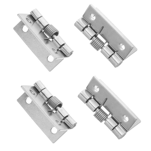 UPGRATOR 4Pcs Stainless Steel Self Closing Spring Door Hinges Durable Cabinet Hardware Silver
