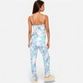 thumbnail image 7 of Lounge Women's Floral Print 3-Piece Pajama Set with Long Cardigan and Elastic Waist Pants - Large, Light Blue, 7 of 7