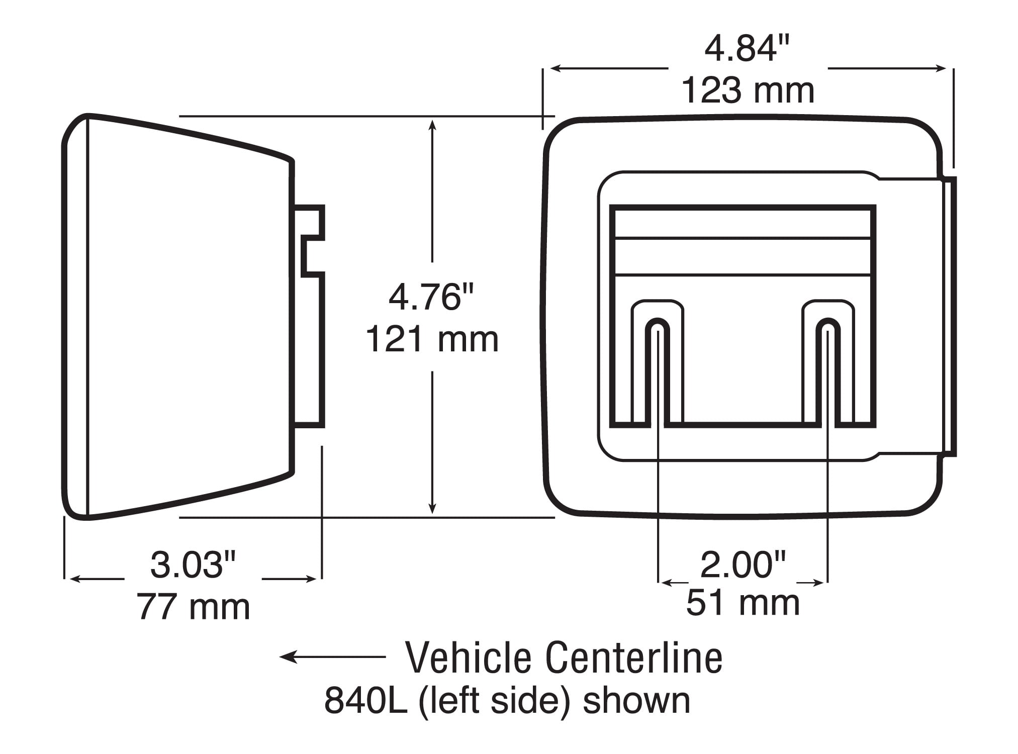 Peterson Manufacturing V941 Under 80 inch Wide Trailer Rear Light Kit