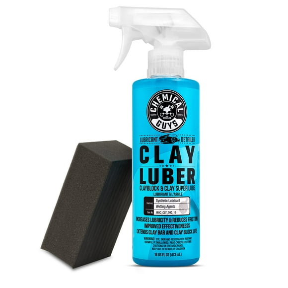 Kit de bloques de arcilla Chemical Guys Clay Block V2 con lubricante de arcilla, 473 ml