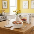 thumbnail image 3 of Set of 4 Ceramic Bowls, 4.5-inch Stackable Soup and Cereal Bowls, Microwave & Dishwasher Safe, Cream Yellow, 3 of 6