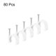 thumbnail image 3 of Redondo Cable Clips, 20mm 80uds PVC Cables Gestión con Carbono Acero Clavo para Hogar Alambre Cables, Blanco, 3 of 5