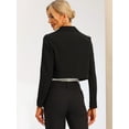 thumbnail image 4 of DARING DIVA Women's Notched Lapel Business Cropped Blazer XS Black, 4 of 6