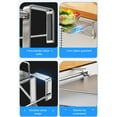 thumbnail image 3 of Foldable Stainless Steel Countertop Organizer Rack, Cabinet Door-Mount Storage Shelf for Kitchen Utensils & Pantry Supplies, 3 of 6