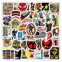 100Pcs G.I. Joe Stickers for Kids Gifts Water Bottle Cup Laptop Guitar Car Bike Skateboard Luggage Box Waterproof