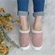 thumbnail image 5 of Zapatos de lona de corte bajo de fondo plano para mujer Zapatillas de algodón antideslizantes planas informales versión perezosa de un pie Wmkox8yii hj789, 5 of 6