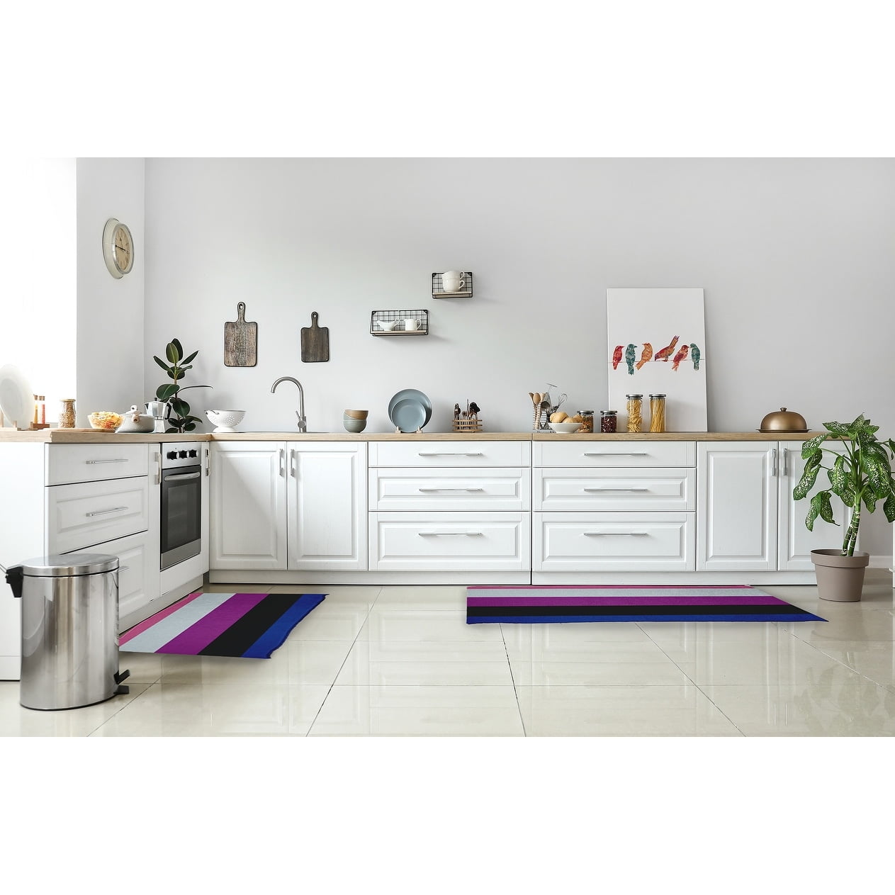 Simply Daisy 2' x 3' Genderfluid Chevron Chenille Rug