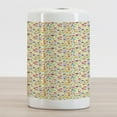 thumbnail image 2 of Vegetables Ceramic Toothbrush Holder, Cartoonish Repetitive Pattern with Vivid Healthy Organic Vegetarian Foods, Decorative Versatile Countertop for Bathroom, 4.5" X 2.7", Multicolor, 2 of 4