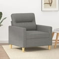 thumbnail image 1 of vidaXL Fauteuil Gris Foncé 60 cm Tissu, 1 of 5